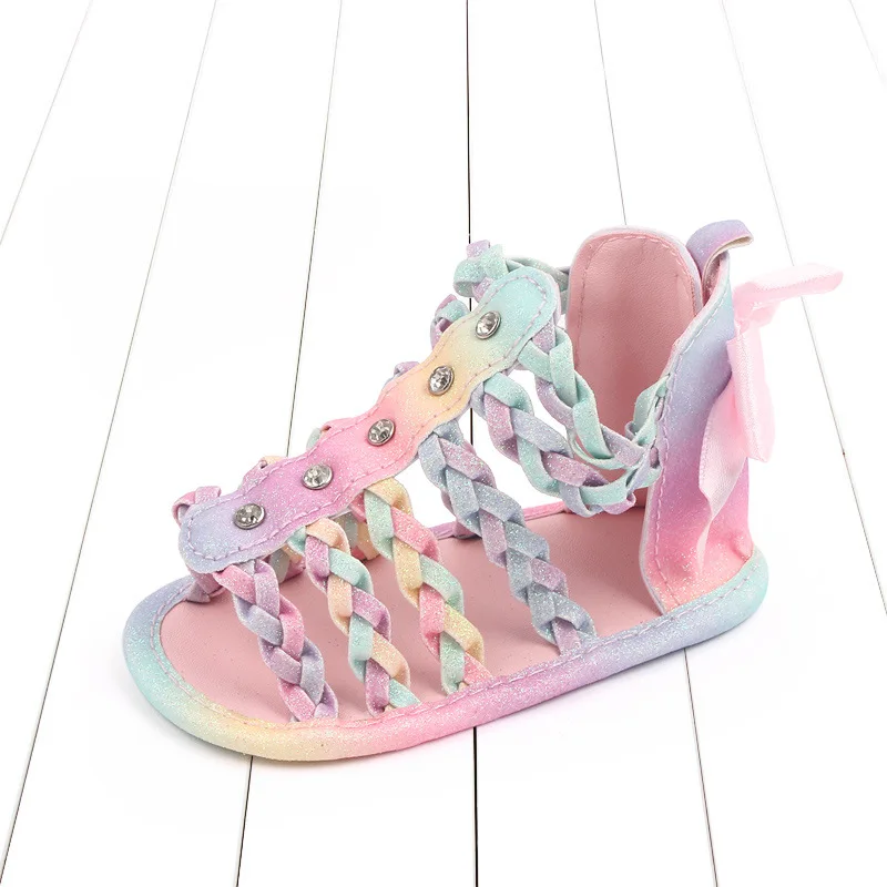 

Rome Style Baby Girl Sandals 2023 Summer Infant Newborn Gladiator Shoes Outwear 1 Years Birthday Gift Bohemian Sandals For Baby