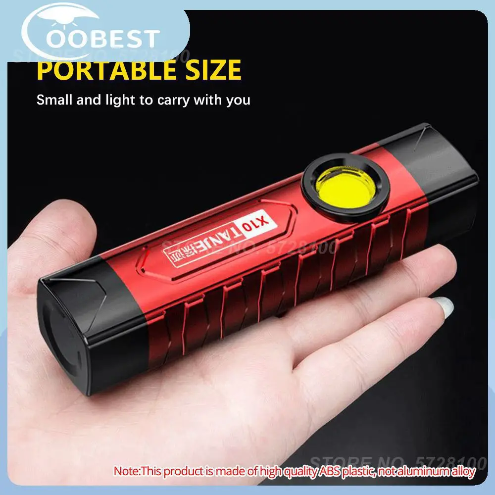 

Lightweight Cob Rechargeable Made Of High-quality Abs Plastic Portable Led Flashlight Mini Not Easily Damaged Durable