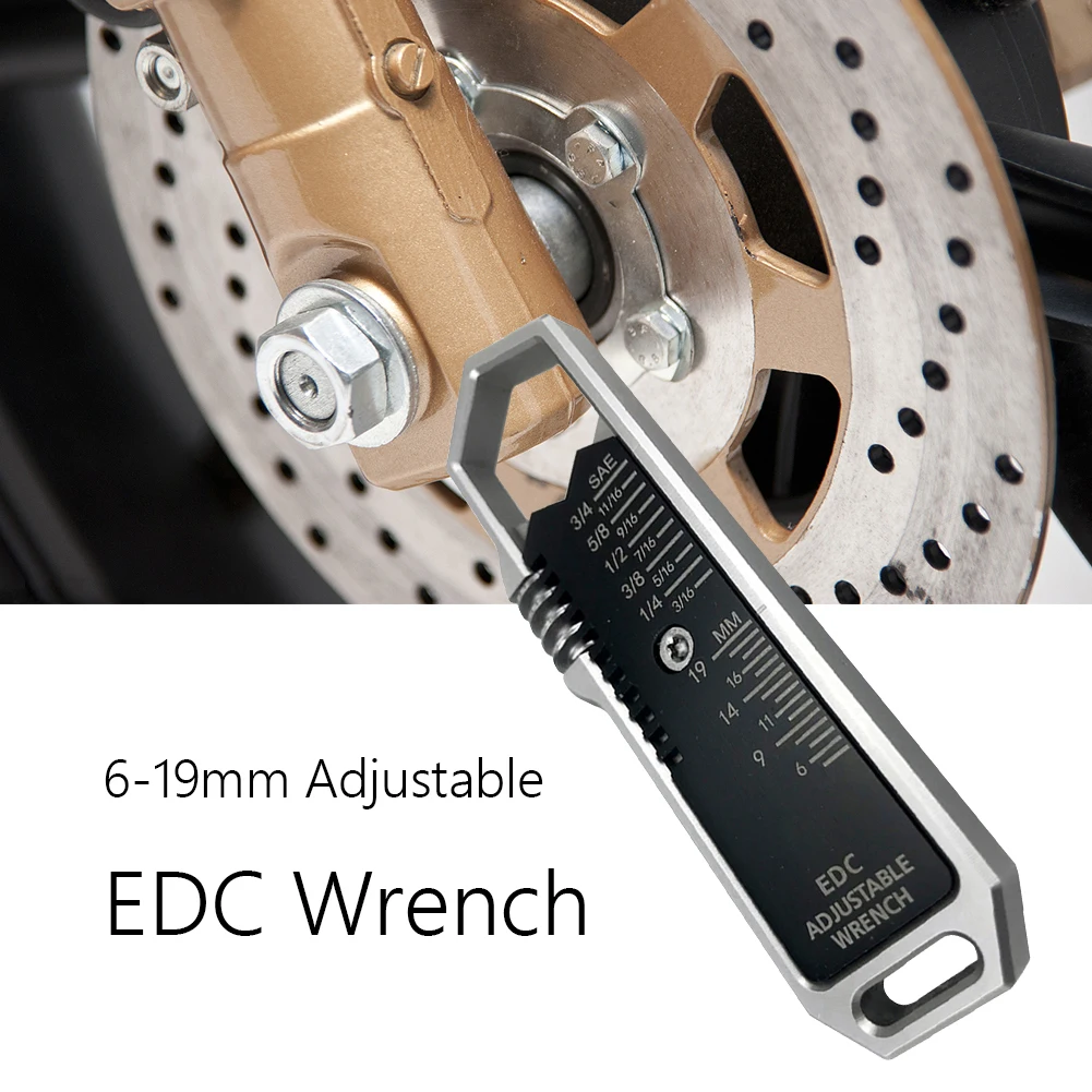 

Alloy Mini Spanner 6-19mm Adjustable Mini EDC Spanner Multifunctional Small EDC Wrench Spanner Pocket Tools Outdoor Camping Gear