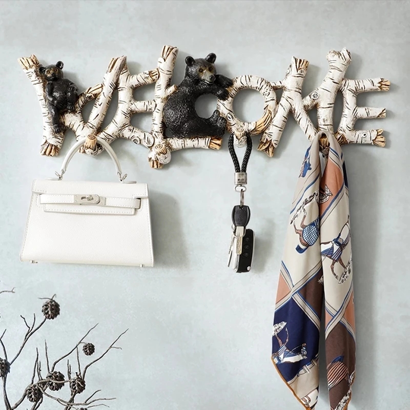 

Декоративные настенные крючки для ключей, подвесная вешалка для одежды, дизайнерский крючок для пальто, гостиной, спальни, из смолы, для домашнего декора, настенный