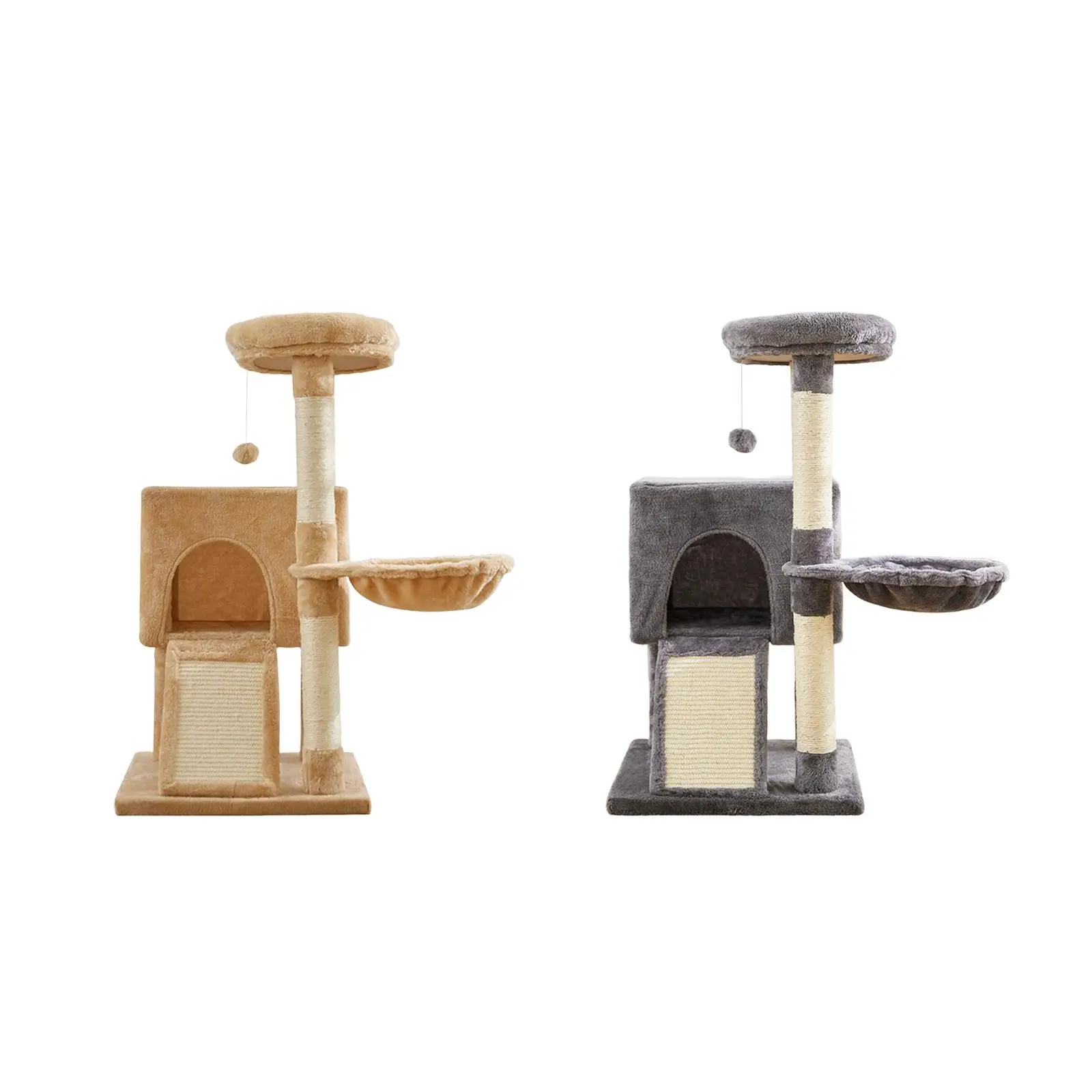 

with Scratching Posts Climbing Stand Perch Sofa Protector Platform Ladder Sisal Rope Activity Center Condo