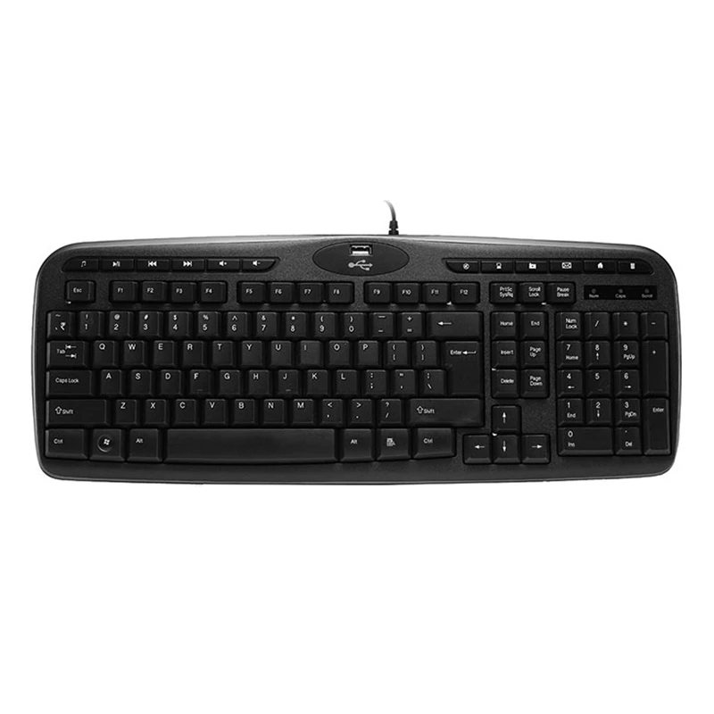 EVEREST KB 799 Проводной USB GİRİŞLİ MULTIMEDİA QWERTY клавиатура черного цвета|Промышленные