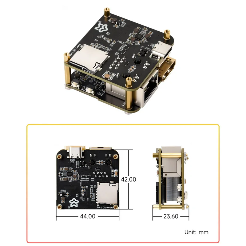 Фото Luckfox PicoKVM: Встроенный HDMI-совместимый USB/Ethernet порт расширения ввода/вывода, управление IP KVM, сенсорный дисплей 1.54'' (опционально) №4