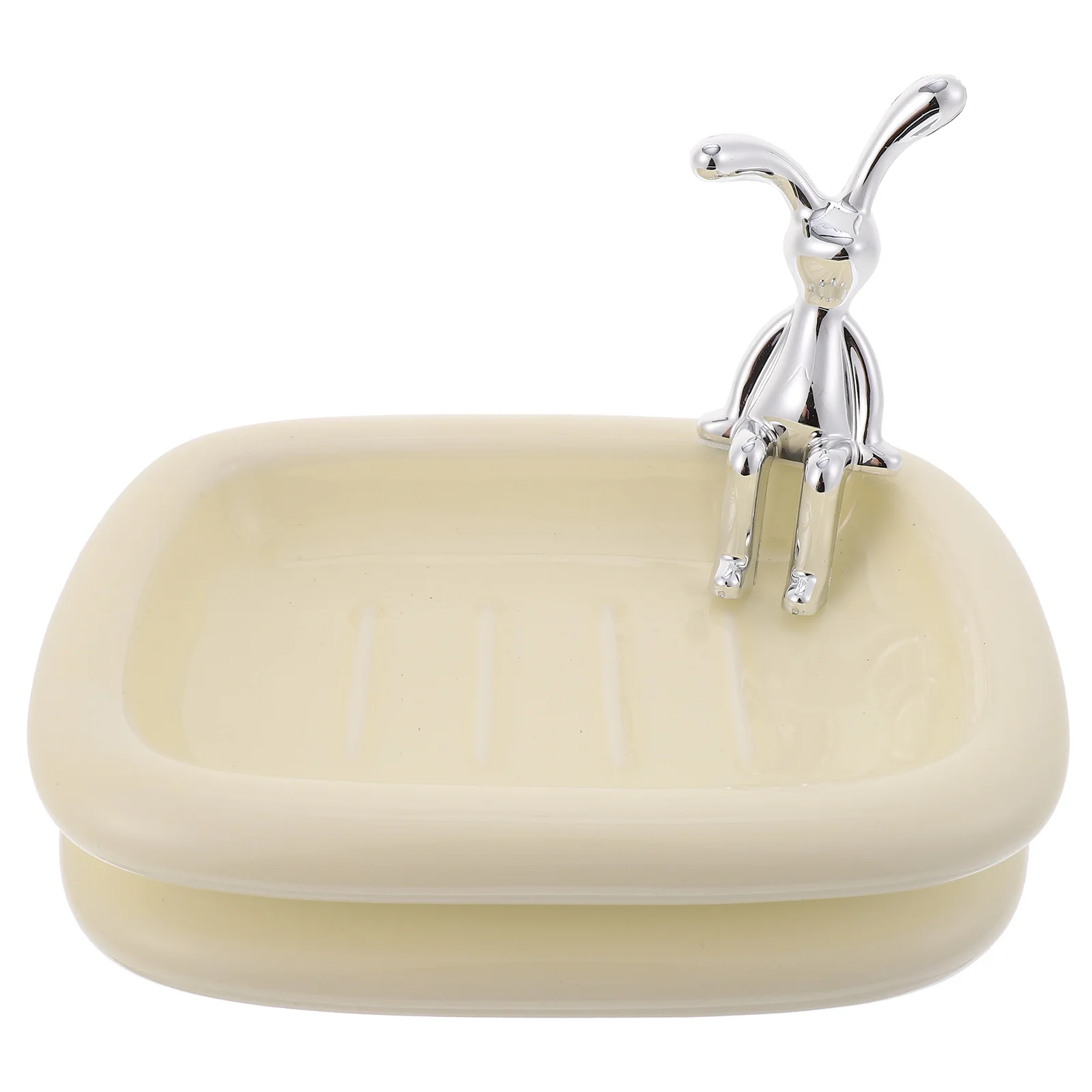 

Ceramic Soap Dish Small Bar For Shower Dishes Bathroom Container Bathtub Decor Holder