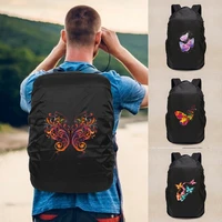 for 20 70l backpack rain covers waterproof bag outdoor camping hiking shoulder bags portable protective cover butterfly print