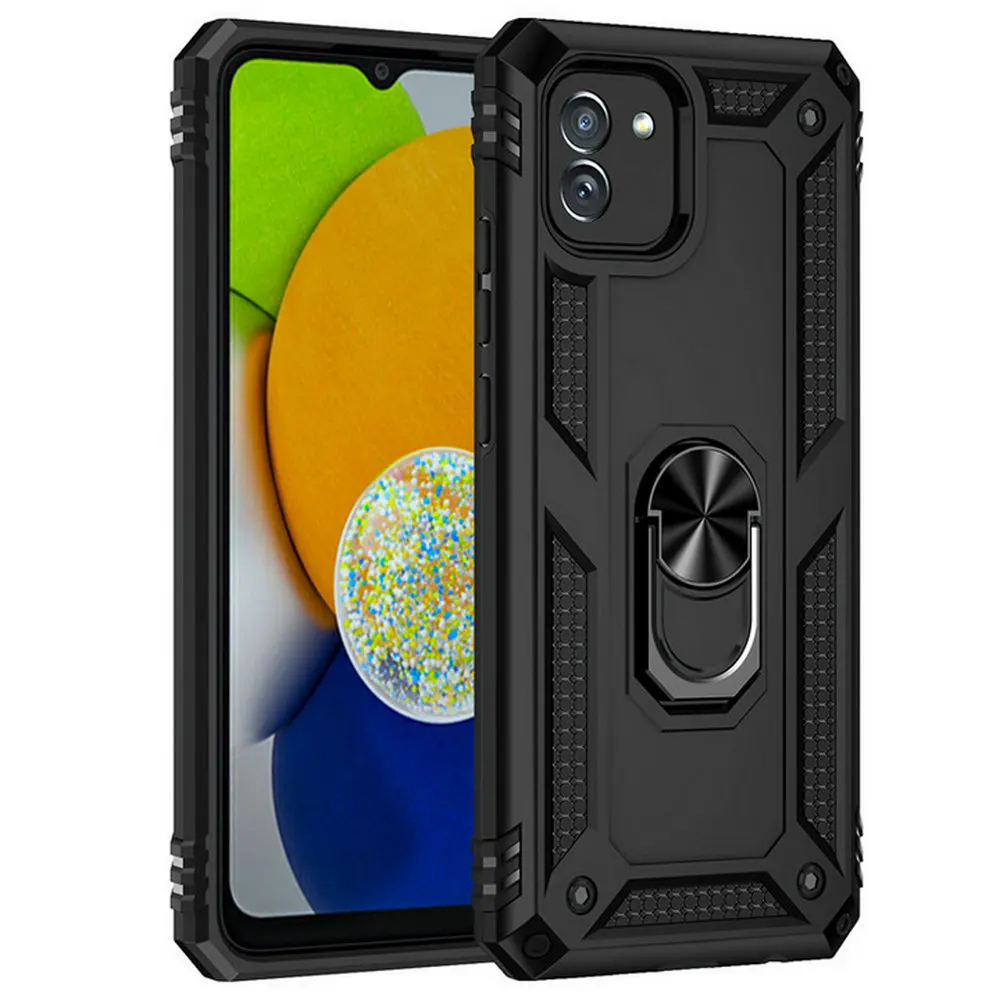 

Shockproof Case for Samsung Galaxy A03 Core Armor Metal Ring 360 Protect Back Panel Funda for Galaxy A03 Shell A 03 Core Cover