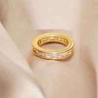 essff dazzling cz trend goldsilver color luxury finger rings for women eternal promise couple rings fashion moms gifts jewelry
