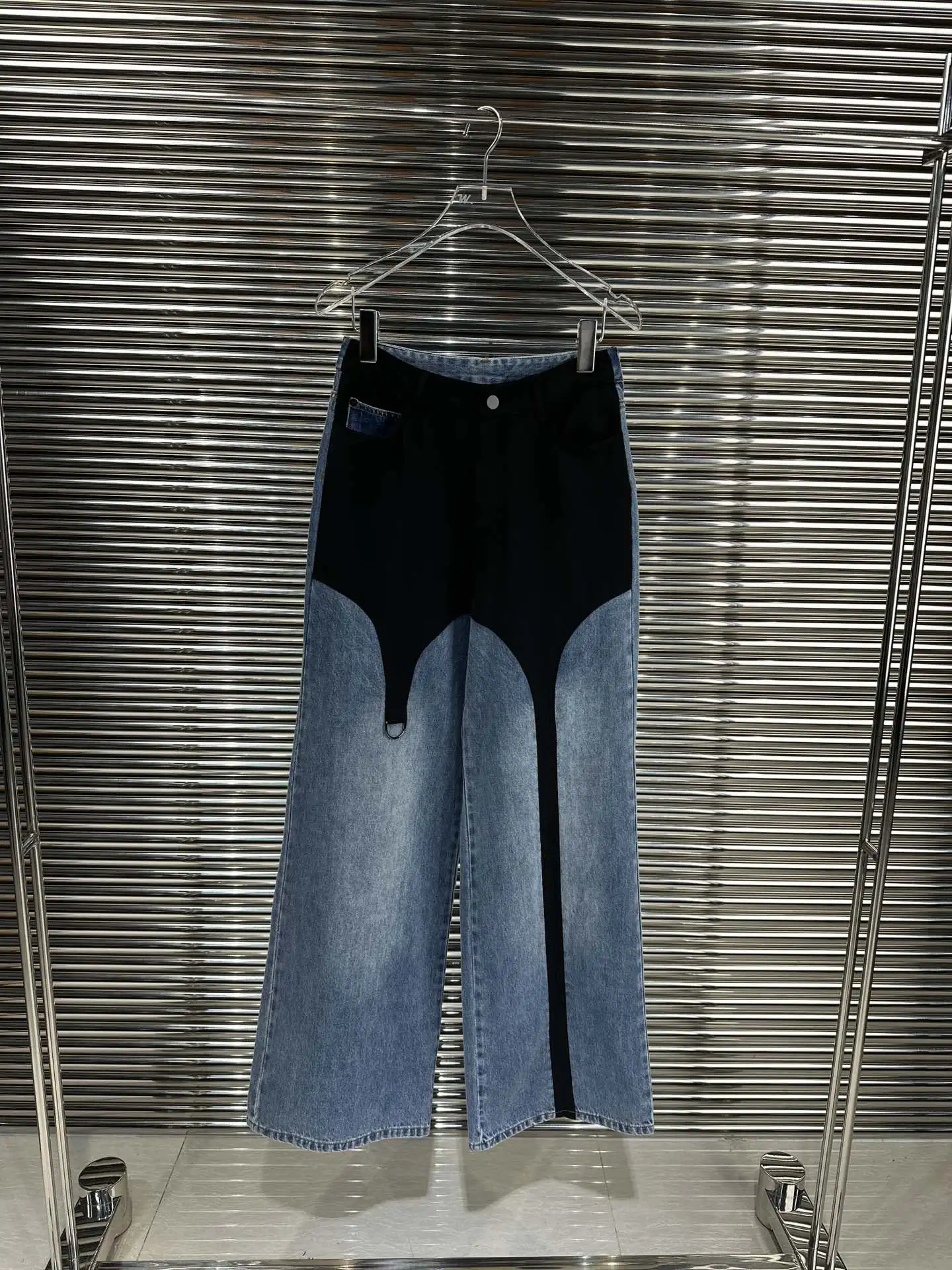 

Новинка весна-лето 2023 женская одежда джинсовые брюки в стиле пэчворк 0725