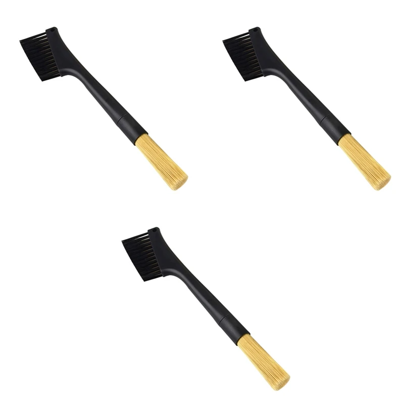 

3X Double Head Coffee Brush Espresso Coffee Grinder Machine Clean Brush Matcha Keyboard Dusting Tool Coffee Powder Brush