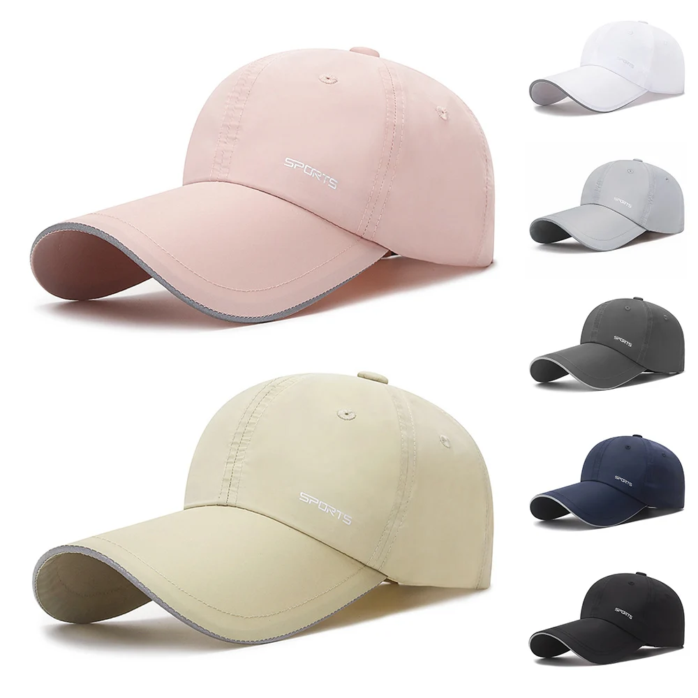 

Summer Unisex Sun Caps New Quick-Drying Baseball Cap Men Women Outdoor Leisure Caps Adjustable Sun Visor Hat Hip Hop Hats
