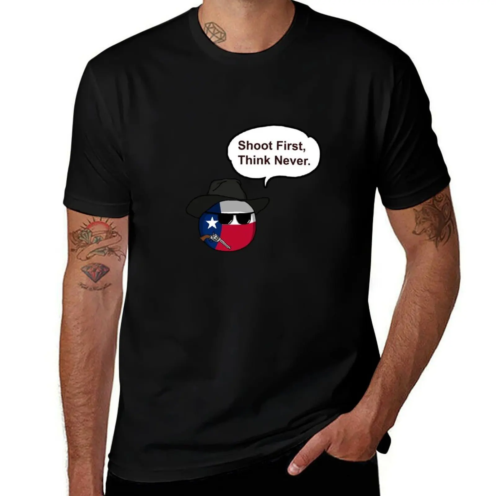 Фото Футболка Countryballs: Texas T-Shirt, легкая спортивная базовая футболка №1