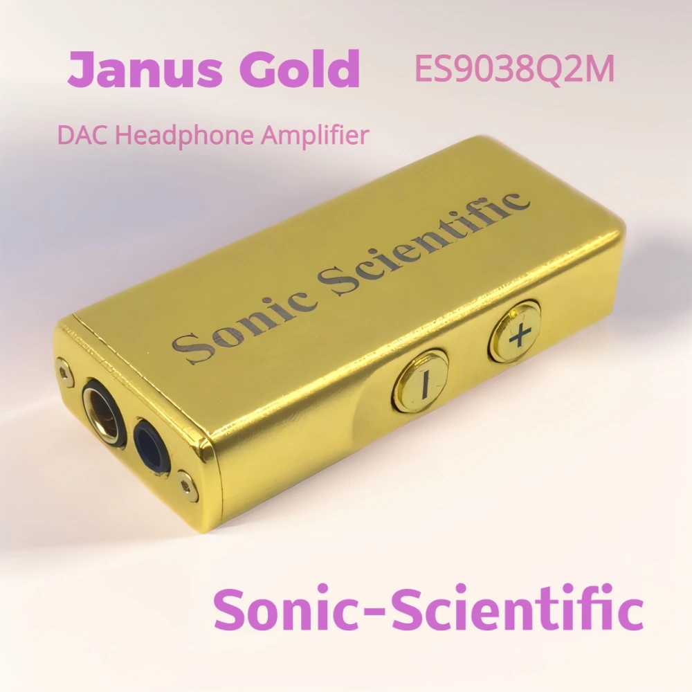 Портативный усилитель для наушников Janus Gold MQA USB DAC с 32 бит 768 кГц ES9038Q2M DSD512 и двух