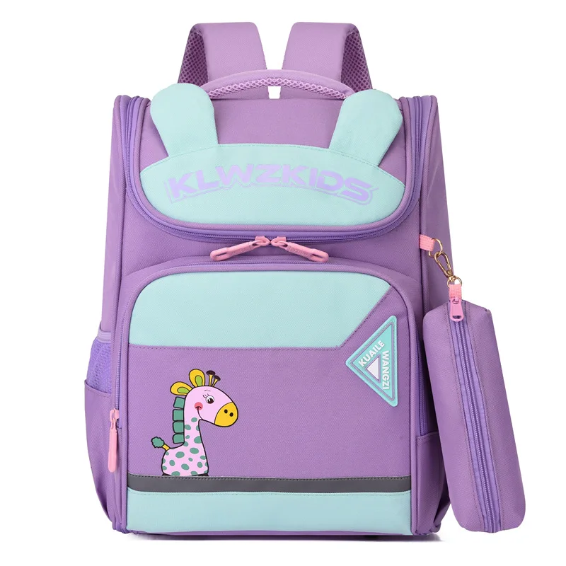 Grade 1-6 Primary Girl Boy Students Cartoon High-capacity Backpacks New Children Monster Cute Pen Bags All-match