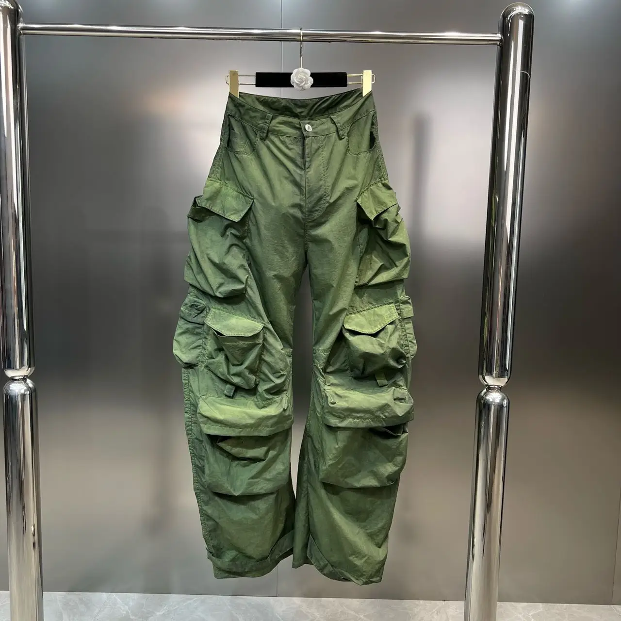 Multi Dimensional Pocket Design Casual  Pants In The Summer of 2023  Thin European and American Hot Girl Style Worn Cargo Pants