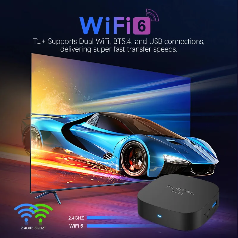 Фото Смарт-ТВ-приставка 2026 T1+ на Android 16 с Rockchip RK3518, Wi-Fi 6, Bluetooth 5.4, интерфейсом UI, поддержкой 8K HD, медиаплеером, голосовым помощником и функцией IPTV №4