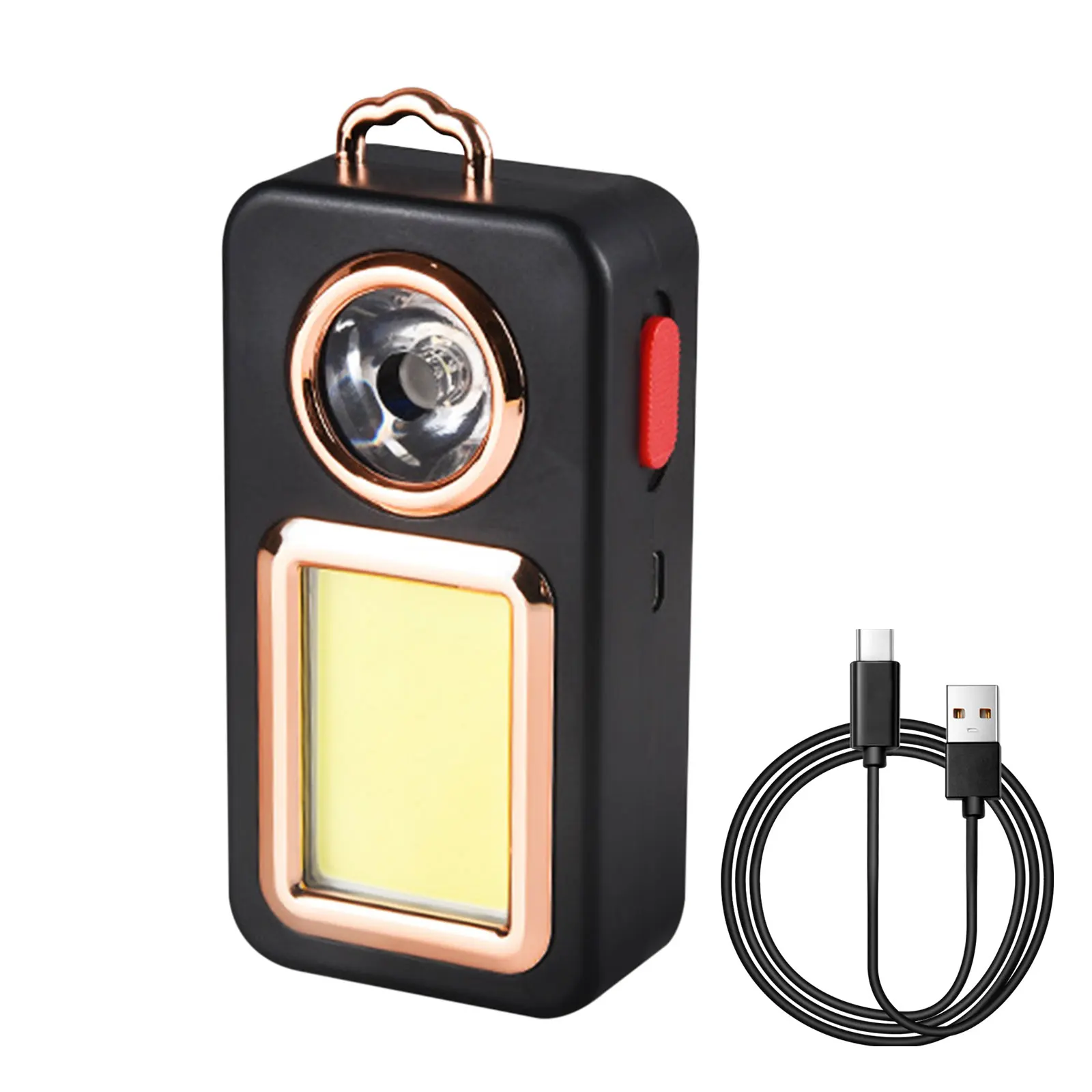 

Мощный светодиодный фонарик COB на солнечной батарее, регулируемый водонепроницаемый фонарь для кемпинга, дизайнерский светильник с брелок...