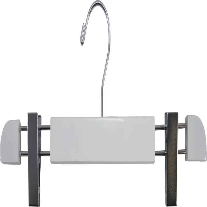 

HANGER White Low Profile Wood Bottom Hanger, 50 Pack