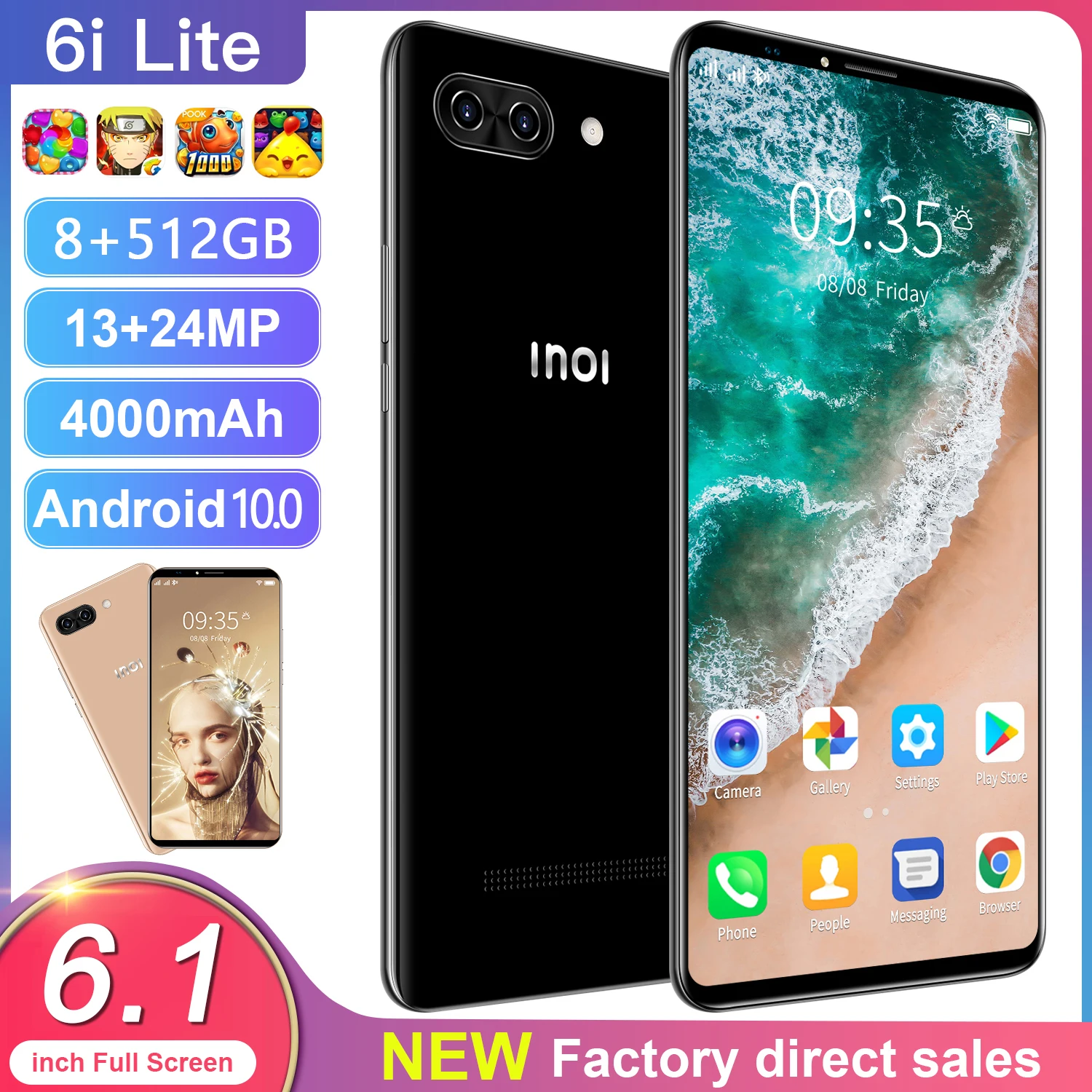 

Смартфон глобальная версия Inoi 6i, 6,1 дюйма, две SIM-карты, 12 Гб + 512 ГБ, мобильный телефон Android, сотовый телефон