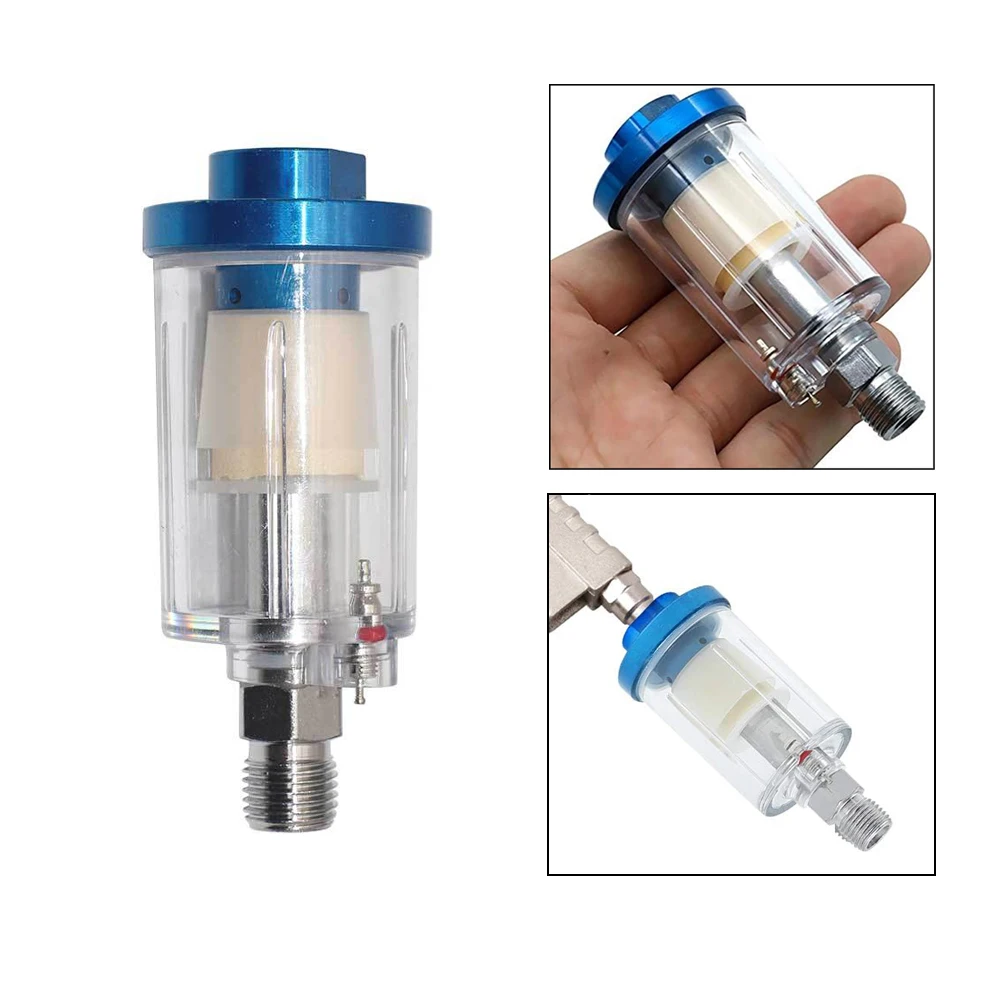 

Paint Spray Gun 1/4in Air Line Mini Filter Water Trap Clear Painting Moisture Separator Pneumatic Tools For Airbrush