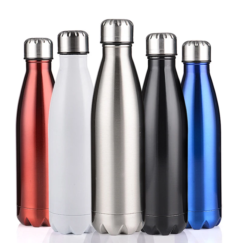 

Outdoor Sport Water Bottle 500ml Double Wall Stainles Steel Thermos Cup Leakproof Insulated Vacuum Flask Travel Drinking Kettle
