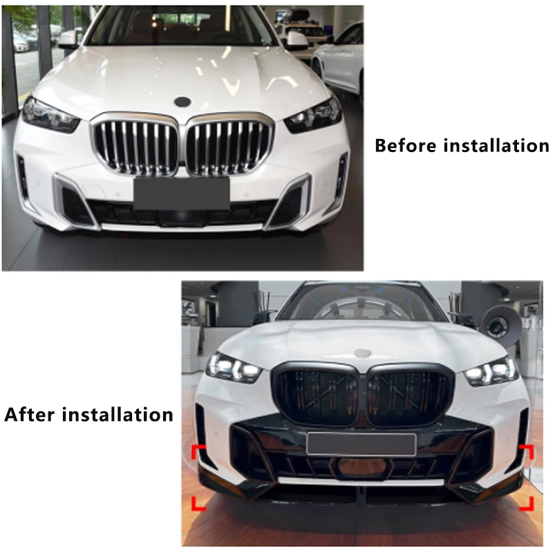 Для BMW X5 G05 LCI 2023 + M спортивный передний бампер спойлер сплиттер диффузор