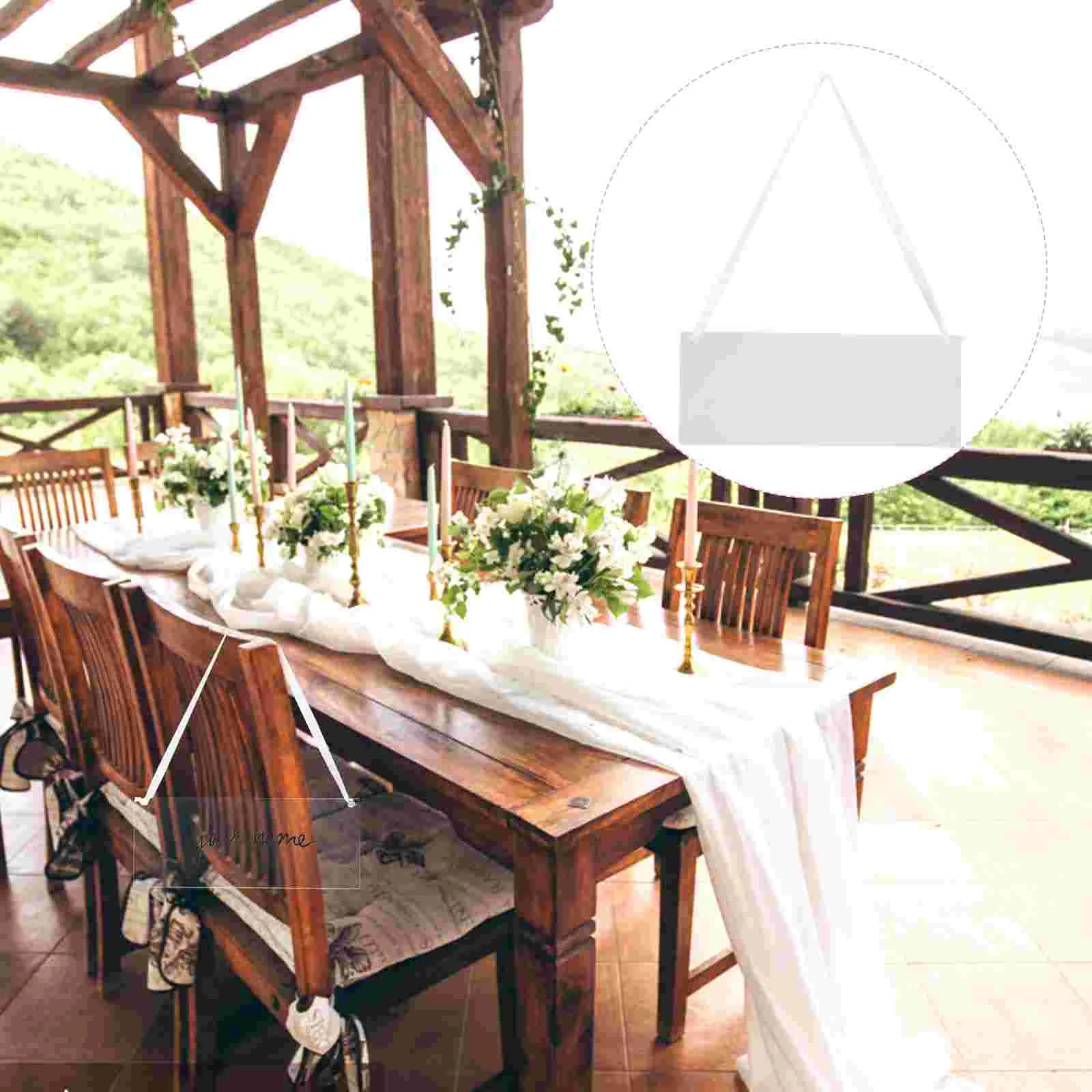 

6pcs Acrylic Wedding Chair Seats Signs Wedding Chair Reserved Signs with Ribbon