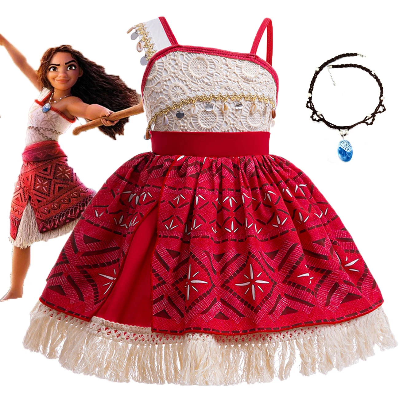 Новое платье для девочек Moana 2 костюм вечеринки на Хэллоуин нарядная одежда