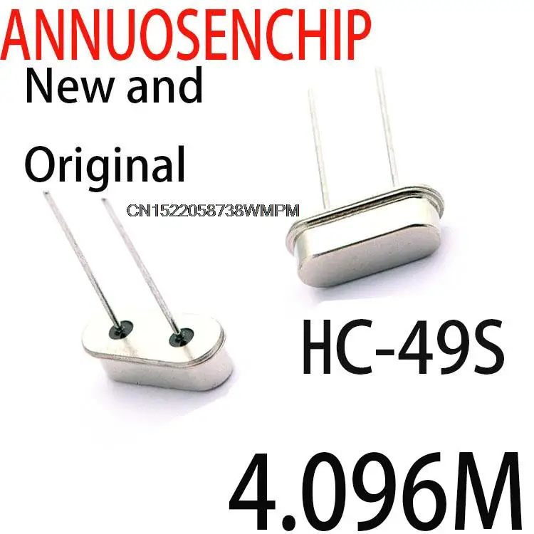 100PCS/LOT New and Original  HC - 49 s passive crystals into the 4.096 MHz crystal 4.096m 4.096MHZ HC-49S 4.096M