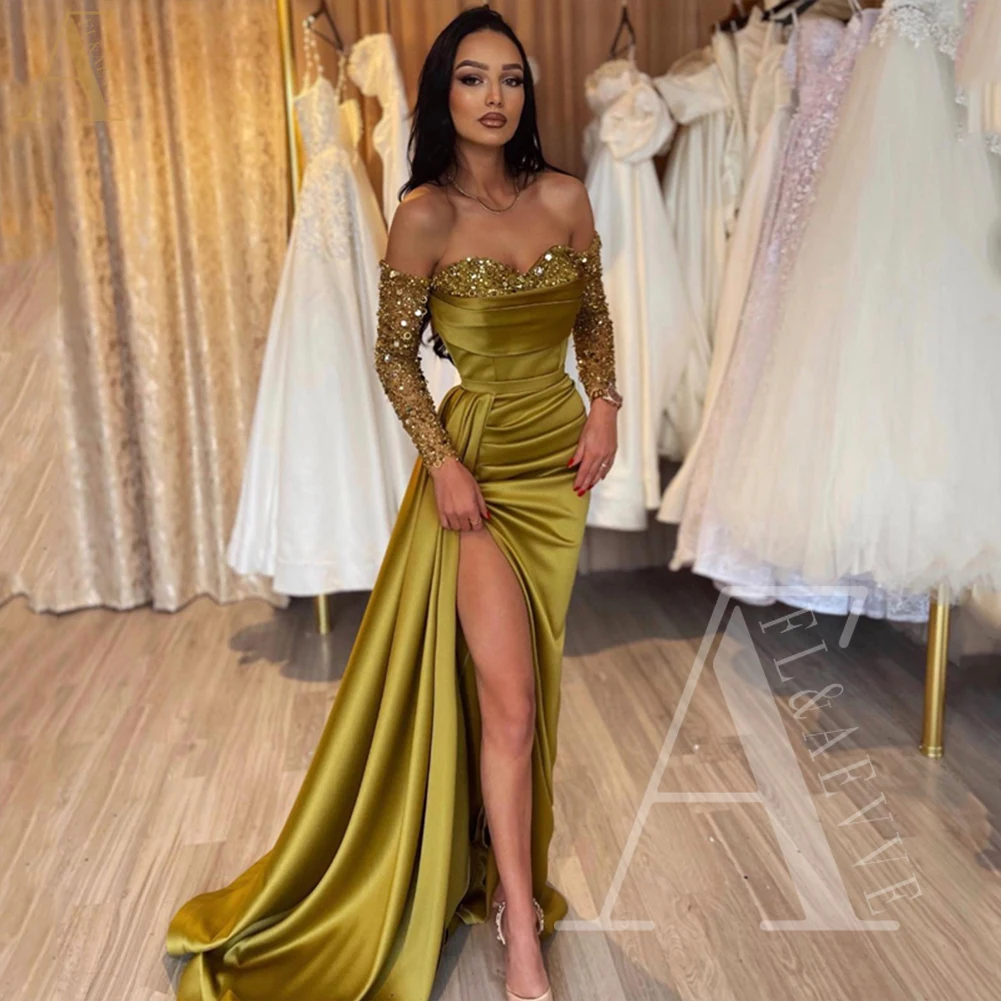 

Olive Green Satin Elegant Dresses for Women Prom Dress 2024 Sweetheart Bespoke Occasion Dresses for Women Party Wedding Evening