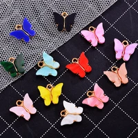 20pcs colored acrylic insect butterfly accessories fashion womens necklace bracelet charm pendant diy jewelry making crafts