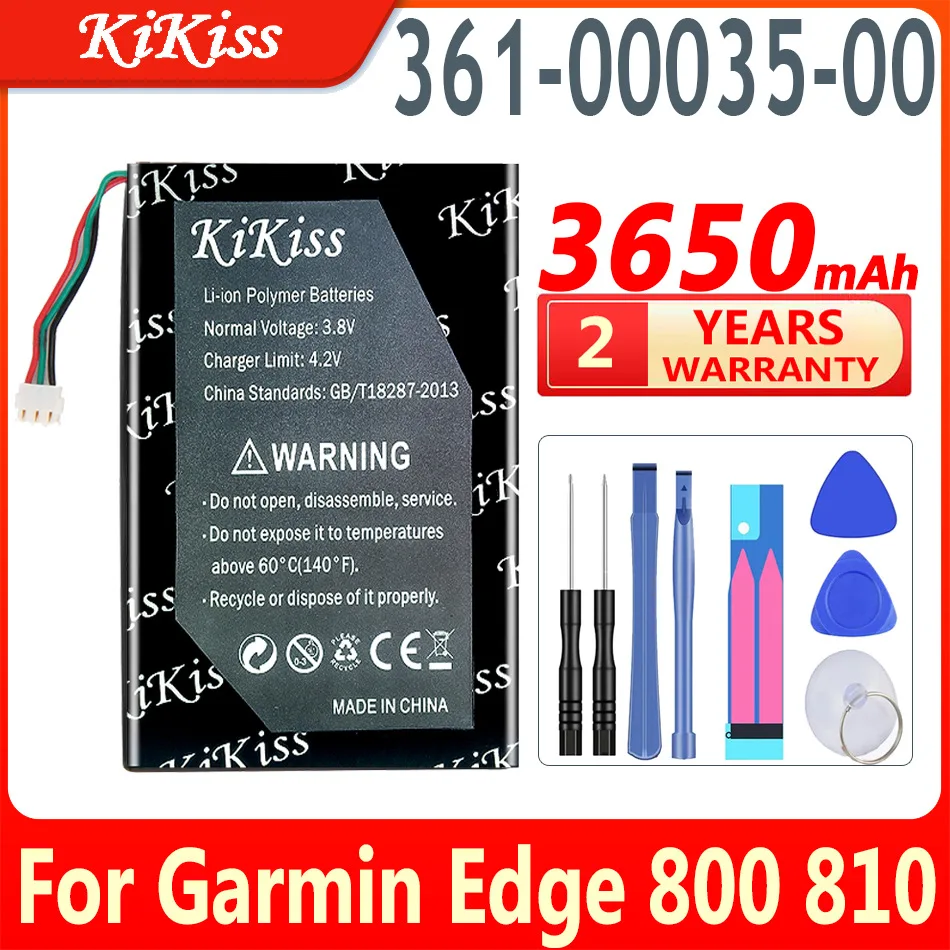 

3650mAh KiKiss Battery 361-00035 00 For Garmin Edge 800 810 361-00035-00 361-00035-07 361-00035-03 High Capacity Batteries