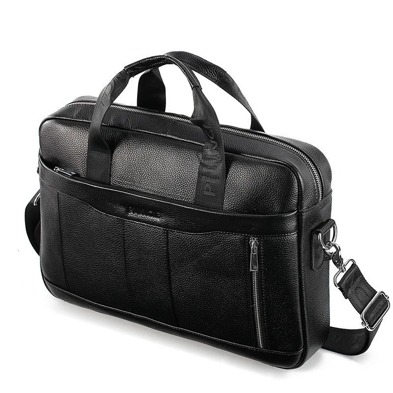 First Layer Cowhide Men Business Briefcase Genuine Leather Luxury Messenger Bag High Quality Single Shoulder Oblique Handbags