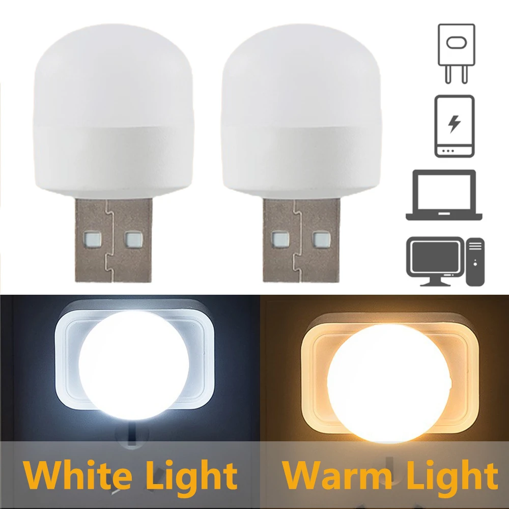 

Mini USB Plug Lamp Night Light Computer Mobile Power Charging LED Eye Protection Reading Small Book Light Desk Lighting Tools