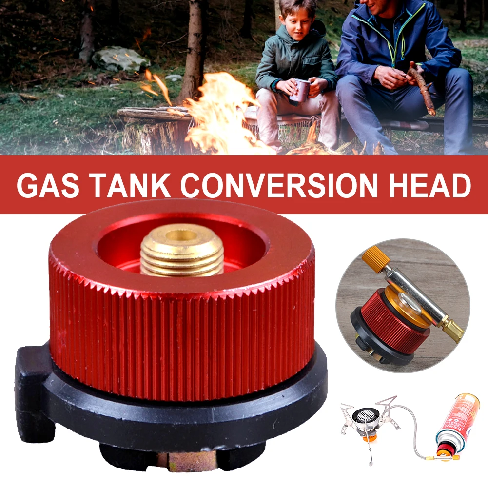 

Outdoor Camping Hiking Stove Burner Adaptor Split Type Furnace Converter Connector Auto-off Gas Cartridge Tank Cylinder Adapter