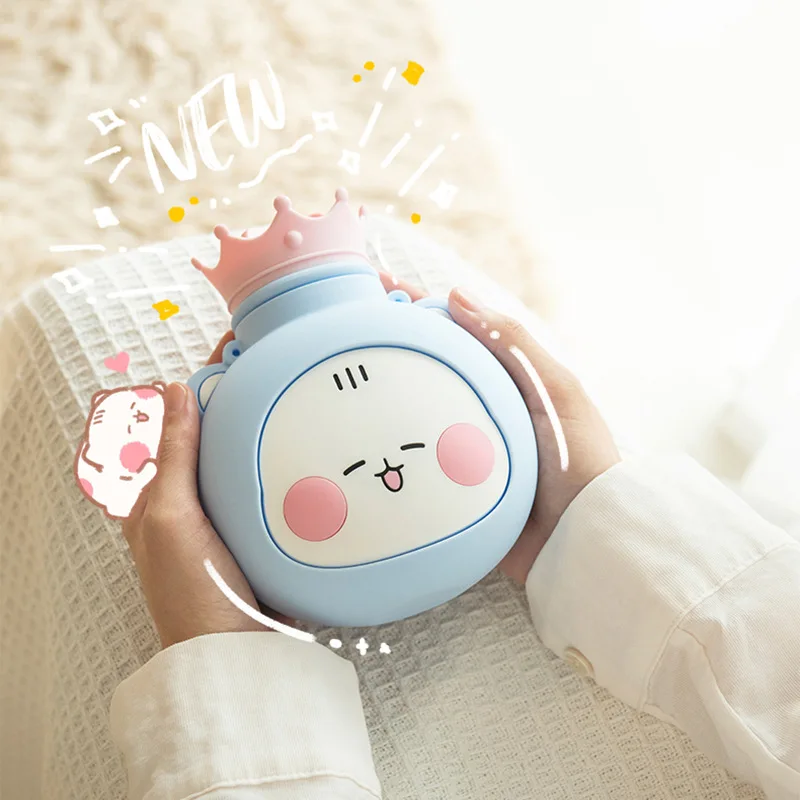 

Silicone Hot Water Bottle Injection Hot Compress Warm Baby Cute Hand Warmer Cartoon Microwave Heating Hot Water Bag