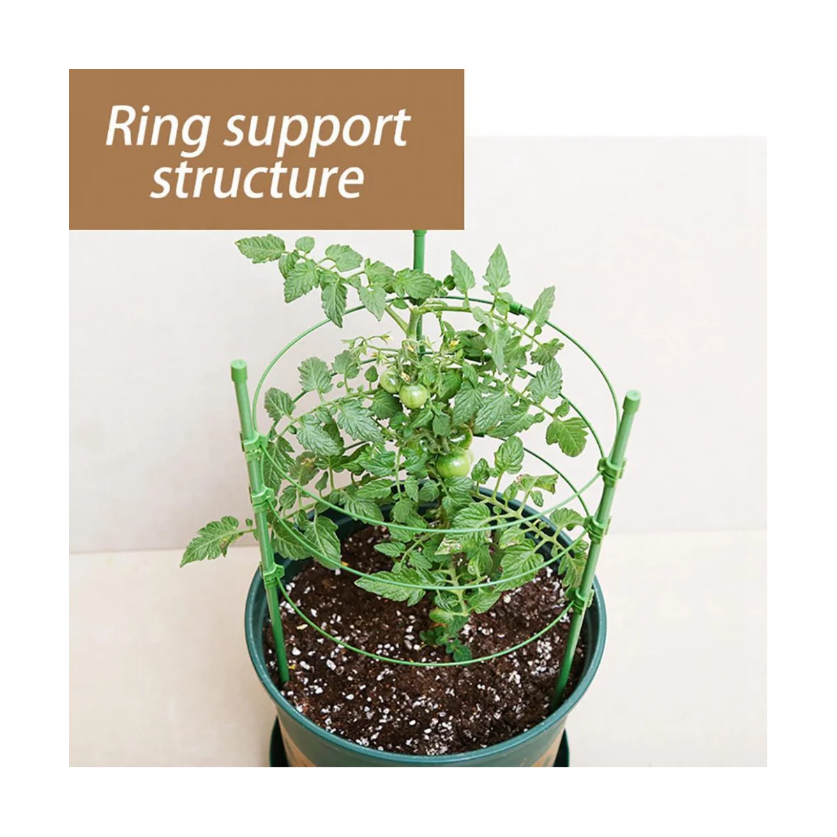 

Climbing Strut Planter Plant Growing Climbing Frame 4 Pack Garden Plant Support Tomato Cage Planter Pot Holder