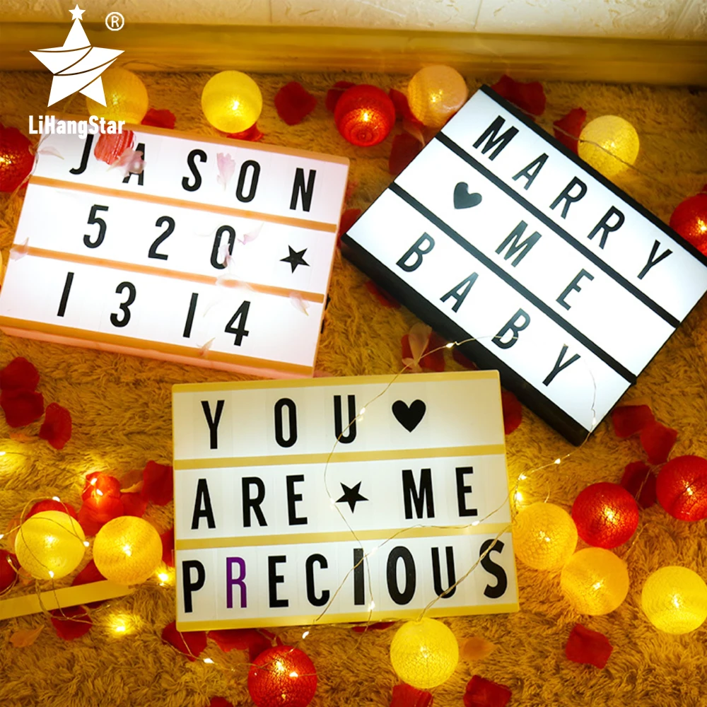 

Светодиодная комбинированная светильник вая коробка с буквами «сделай сам», символ имени, карточка, буква, ночник с питанием от USB, электрон...