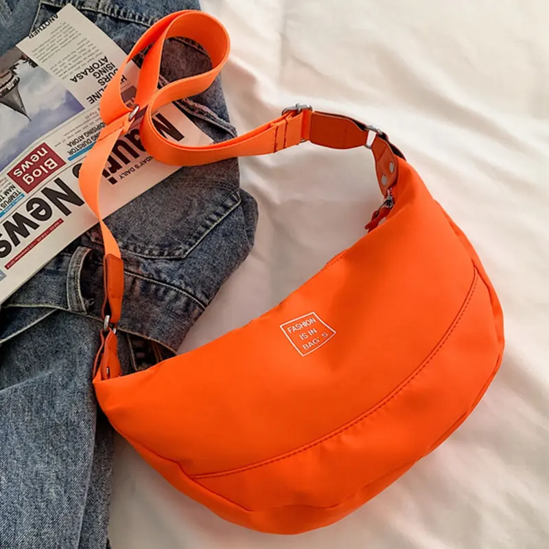 

Женские сумки через плечо, новые модные женские сумки-Хобо, дизайнерские сумки на плечо из ткани Оксфорд, Высококачественная сумка-мессенджер, однотонная Повседневная сумка