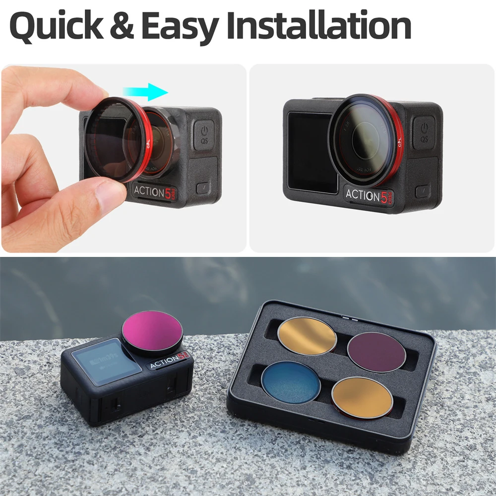 Набор аксессуаров для объектива DJI OSMO Action 5 Pro34 ND8163264 MCUV CPL Polar NDPL, регулируемый фильтр, комплект спортивной камеры (art.: 3920caa9588cf) - 3920caa9588cf