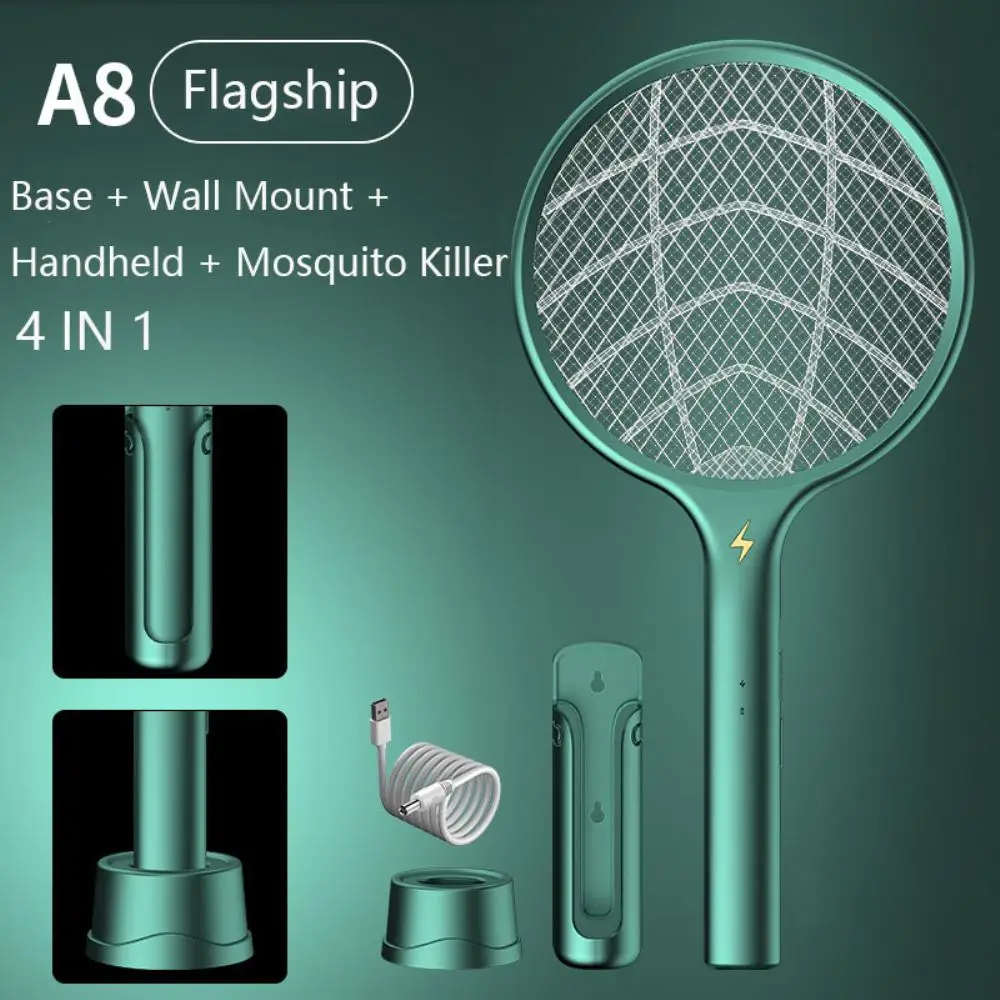 

3 IN 1 Electric Mosquito Swatter Mosquito Killer Lamp 3000V USB Rechargeable Anti Insect Bug Zapper Electric Bug Zapper Fly Bat