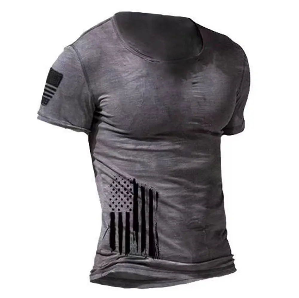 

Hot Summer Men's T Shirt Vintage Print 3D American T Shirt for Men Clothing Camisetas Short Sleeve O Neck Plus Size Top футболка