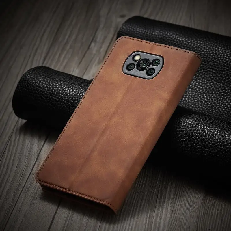 Тонкий Магнитный флип-чехол для Xiaomi POCO X3 GT X4 NFC F3 M3 M4 Pro Funda роскошный кожаный