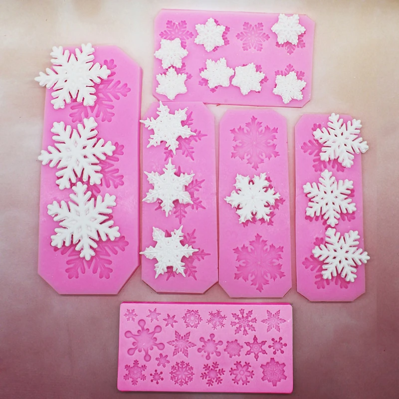 

DIY Winter Christmas Size Snowflake Silicone Mold Fondant Baking Cooking Decorating Tools Silicone Mold Chocolate Party Gift