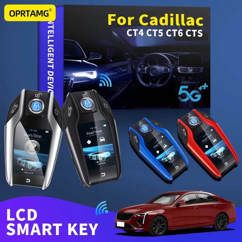 

OPRTAMG Modified LCD Screen Smart Car Key For Cadillac CT4 CT5 CT6 CTS 1999 2000 2001 2002 2003 2004 2005 2006 2014 2016 2021