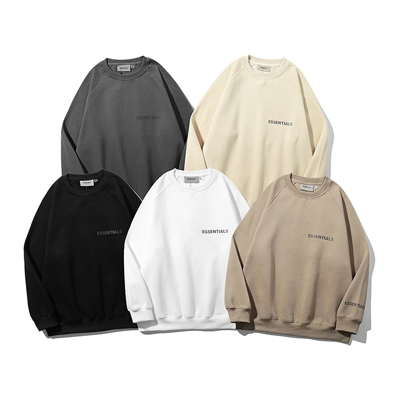 

Top Quality ESSENTIALS Pullover Men's Autumn Fashion Classic O Neck Letters Print High Street Loose Hip-hop Casual Sweatshirt
