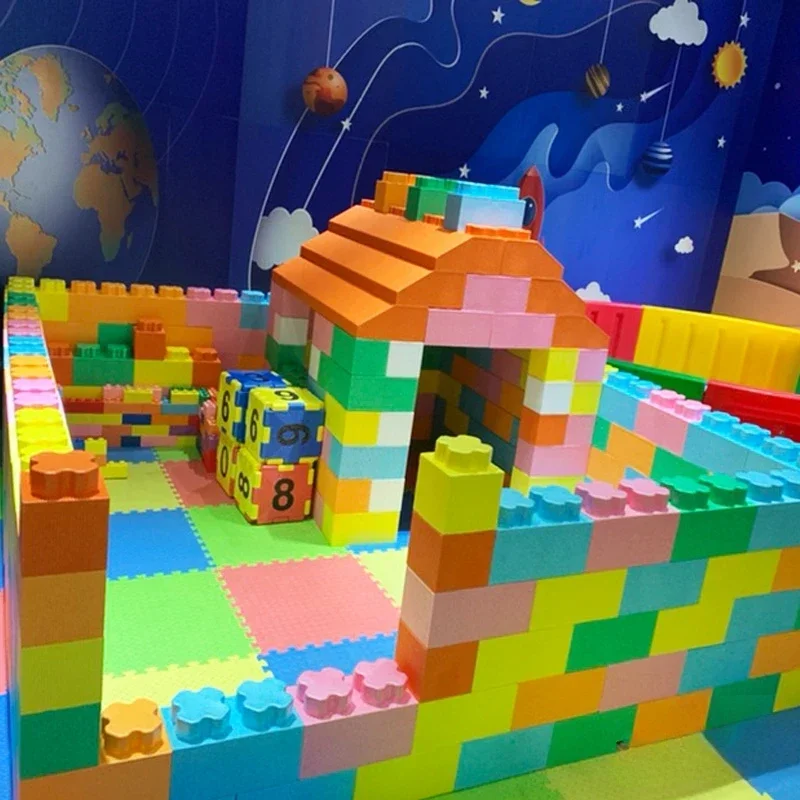 Новые строительные блоки из мягкой пены для младенцев и детей кирпичный забор