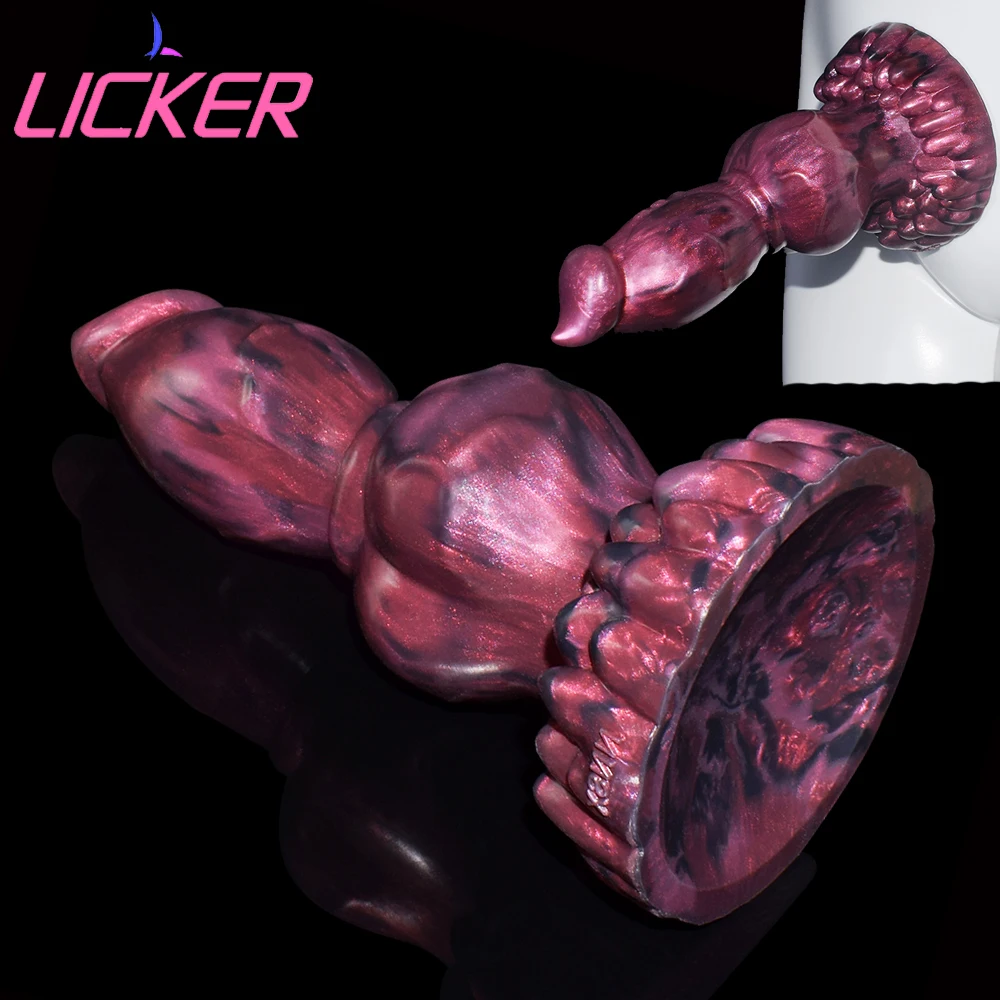 LICKER Расширители ануса Силиконовый фаллоимитатор с животными Дик Анальная пробка
