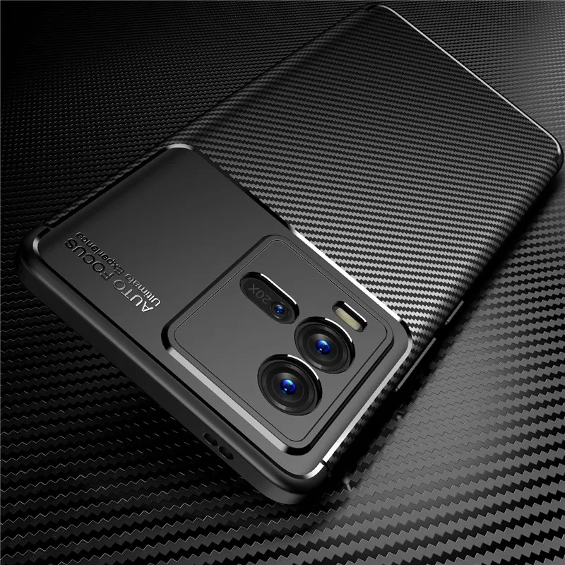 For Vivo iQOO 10 Case Vivo iQOO 10 Pro Cover Shockproof Matte Carbon Fiber Soft Silicone Bumper For iQOO 10 Fundas 6.78 inch