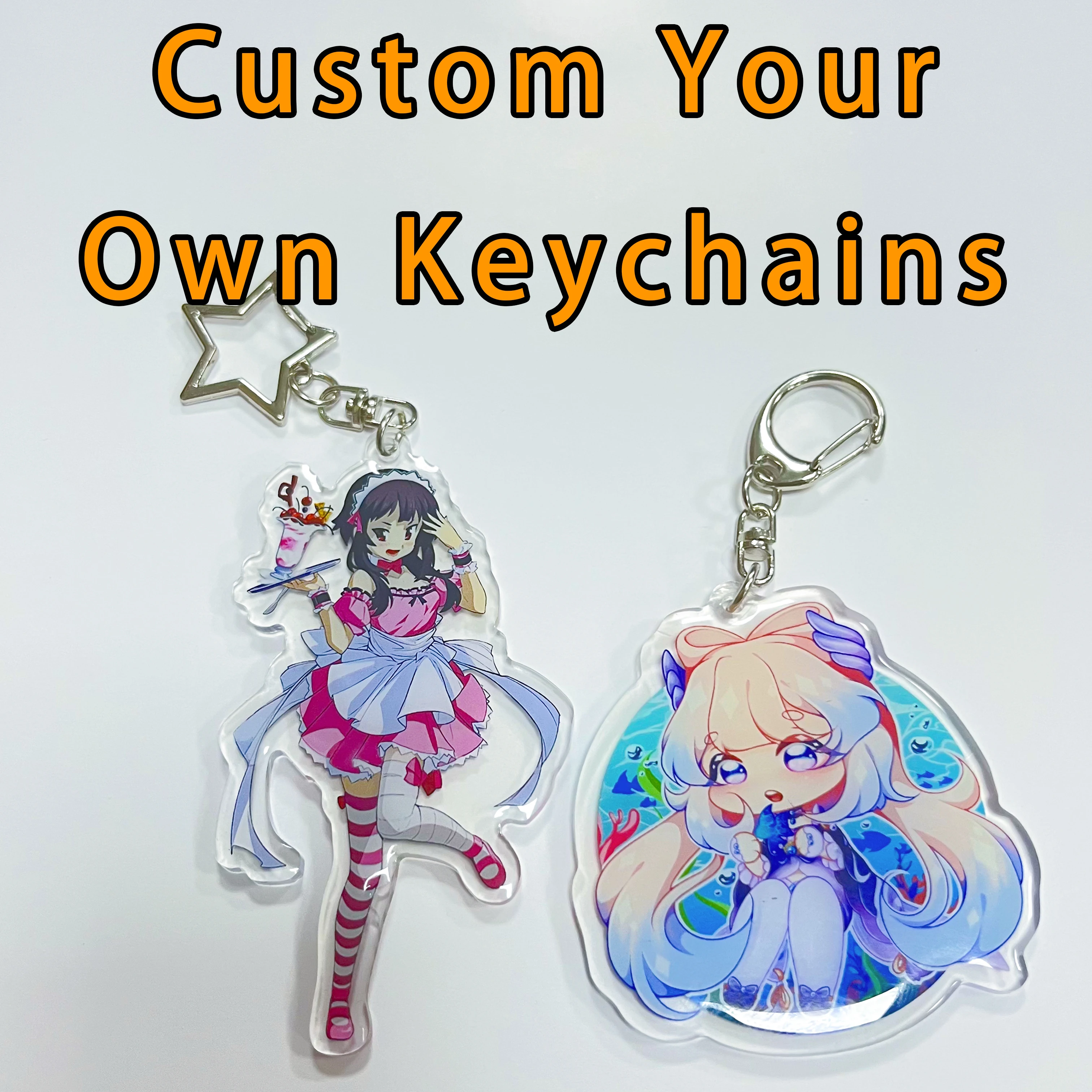 Логотип на заказ акриловый брелок мультяшный кулон фотовспышка прозрачный Шарм