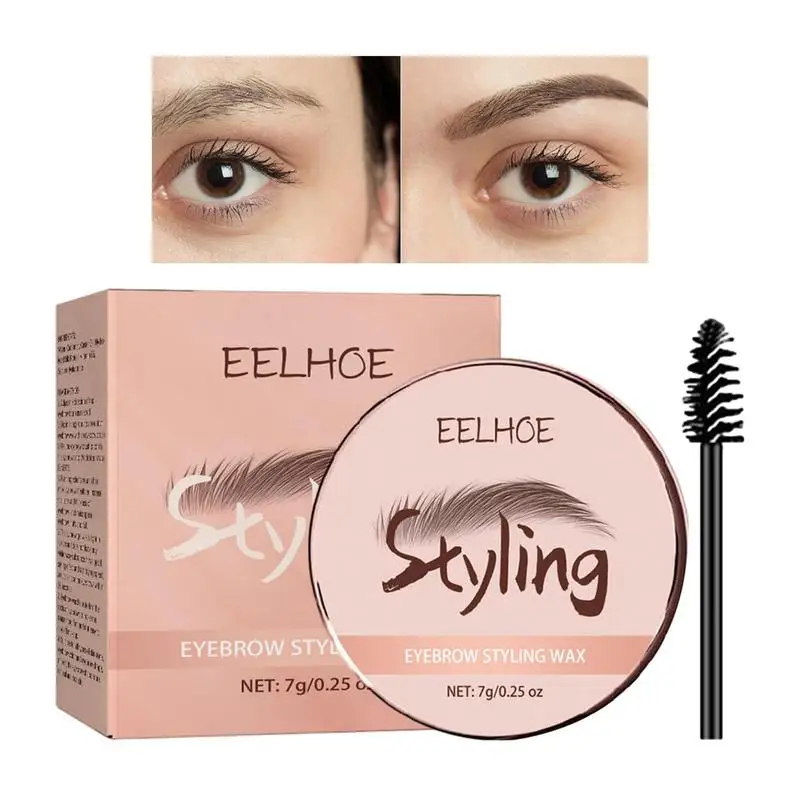 

Eye Brow Wax Eyebrow Glue Three-dimensional Eyebrow Wax Create 4D Natural Eyebrows With Eyebrow Brush For Freeze Brow Feathery